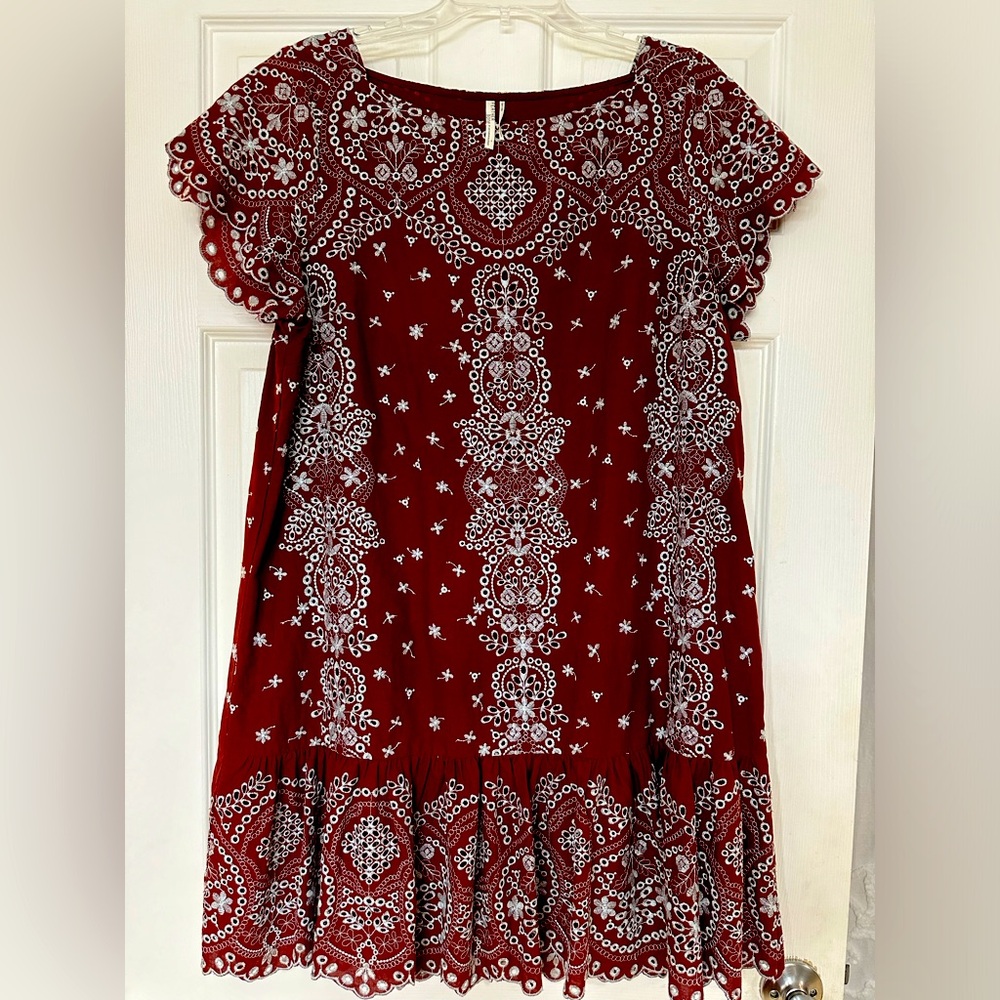 Anthropologie Large Eyelet Dress